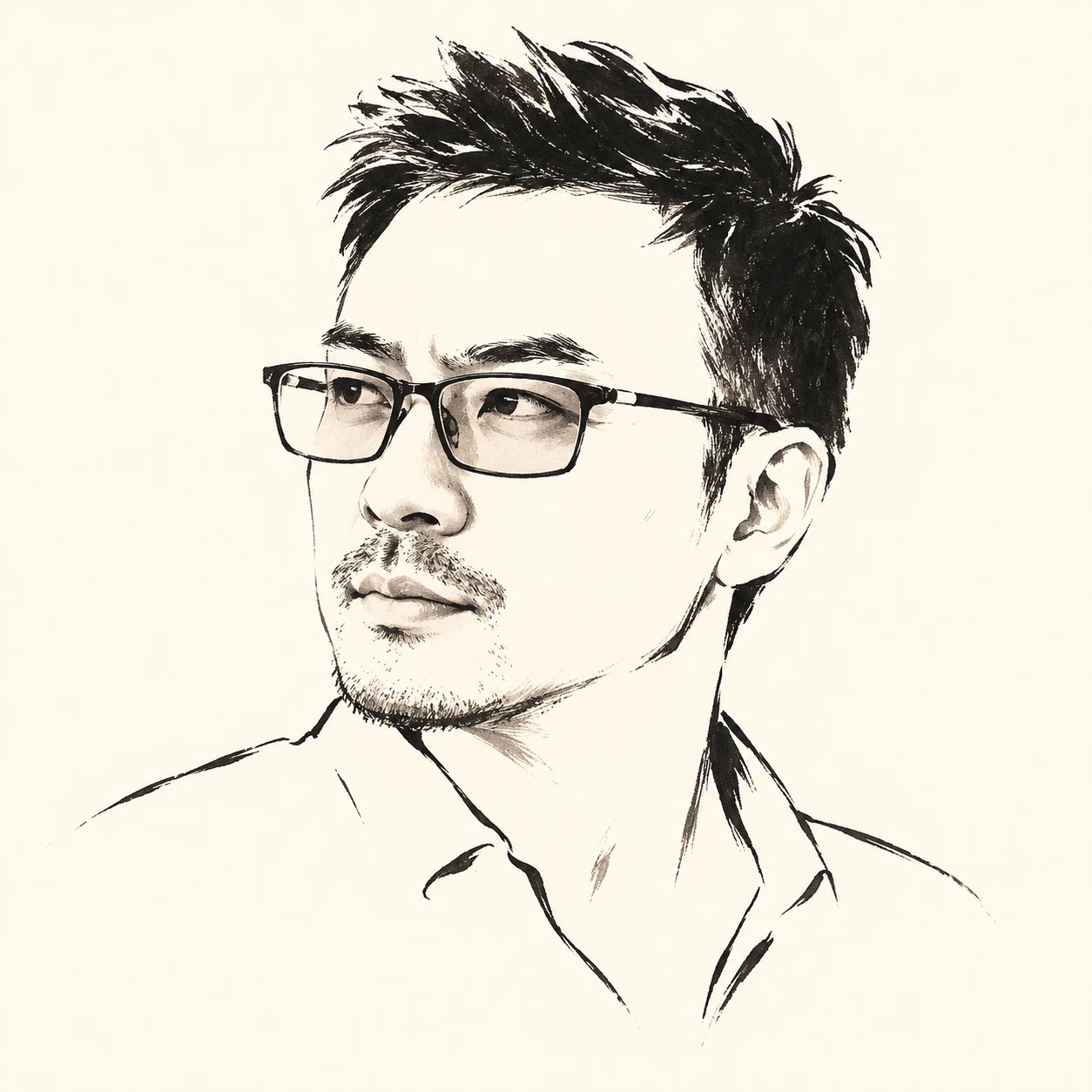 Dr. Kurt侧脸艺术肖像